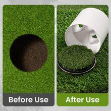 FINGER TEN 高尔夫球洞杯推杆果岭套装（1个装），3.94英寸推杆果岭洞杯，带重型金属底座，适用于后院练习和家庭模拟草坪。 - 綠色 - 查看 4