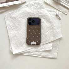 极简纯色波点手机壳，适用于 17 Pro Max、16 Pro Max、15 Pro、14、13，可爱时尚的手机保护套，适合女孩使用。 - 彩色 - 查看 9