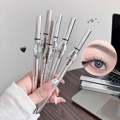 Lápiz de cejas resistente al agua y al sudor de larga duración, lápiz de cejas de punta horquillada, cejas naturales para principiantes