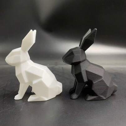 Đồ trang trí hình thỏ Phục Sinh dễ thương in 3D dành cho Halloween và lễ Phục Sinh.