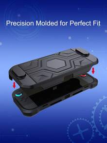 1 set Mecha Design skyddande fodral för Nintendo Switch 2:a generationen, inkluderar 1 toppskal och 1 bottenskal i TPU, fallskydd, explosionsskydd, repskydd, svettskydd, dammskydd, omfattande skydd, förbättrad spelupplevelse - Visa 5