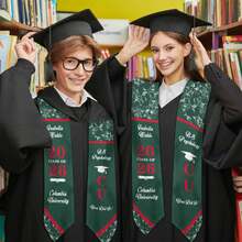1PC Custom Graduation Sash Class Of 2026 - Personalized Name Graduation Graduation 2026 Gift - Personalized Graduation Sash With Text - Graduation Ceremony Gifts For Unisex Adults 72" Long - 設計11 - 查看 9