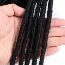 10 hebras de extensiones sintéticas para dreadlocks, con un ancho de 0,6 cm para hombres/mujeres - Negro - Ver 3