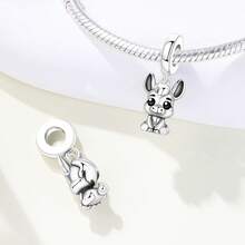 CYMYSS 1件可爱卡通风格925镀银驴吊坠，女士珠宝礼物，情人节/生日礼物 - 彩色 - 查看 2
