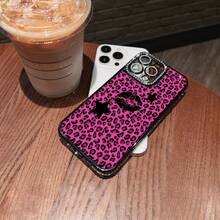 Juicy Leopard Print Phone Case Compatible With Samsung Phone Cases Compatible With  12, 13, 14, 15 Pro,  14 Plus,  15, 16 Pro Max,  17,  17 Pro,  17 Pro Max, And  17 Air Made Of TPU Material, Anti-Slip And Drop-Proof, Stylish And Fashionable, Luxurious And High-End, With A Built-In Lens Protector A Perfect Gift For Yourself, Family, Friends, And Lovers - 黑色LB33 - 查看 2