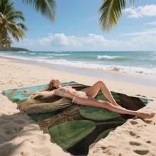 Extra Large Quick-Dry Beach Towel With Cute Sloth Design - Sand-Free And Lightweight, Suitable For Travel, Camping, Swimming Pool And Bathing - A - View 17