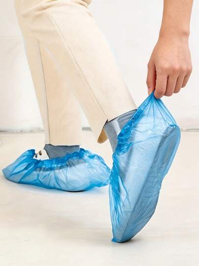 200pcs Disposable Shoe Covers - Non-Slip High Quality Shoe Covers, One-Time Foot Protectors, Suitable For Hospital, Laboratory, Cleaning, Home - Fit US Men Size 11 And Women Size 13 (Men/Women Shoe Size)