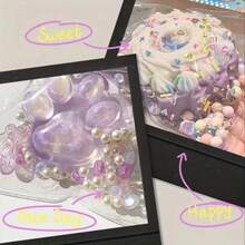 1个新款可爱超柔软挤压放松蛋糕 - TPR软胶挤压蛋糕慢回弹 - 适合青少年和办公室娱乐放松礼物 - 节日、派对、生日礼物（款式和颜色随机） - 彩色 - 查看 6