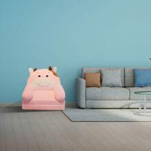 Cartoon Folding Sofa, 30D High-Density Sofa, Three-Fold Sofa Bed, Space-Saving Folding Sofa Bed, Removable And Washable Leisure Folding Sofa, Sofa, Folding Sofa, Small Reading Folding Sofa for The Living Room, Nap Folding Sofa, Seat Stool - Rosa - Ver 5