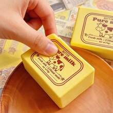 SNOOPY 1pc Butter Bread Slow Rebound Squeezing Toy Creative Wet Soft Kneading Music Cute Decompression Venting Toy Random Style - Multicolor - View 4