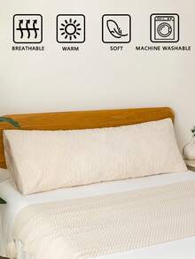 1 件米色和灰色花卉镂空长方形抱枕套 - 柔软涤纶面料，绿色枕套，适用于卧室沙发 - 装饰腰枕，冬季装饰，理想礼物，四季皆宜 - 淺米色 - 查看 6