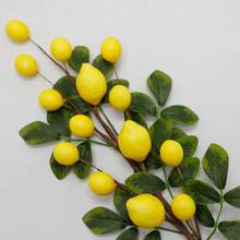 1/3/6 Stücke künstliche Zitronenzweige, 14 Zitronen, 60cm Länge, Material PE, künstliche Pflanzen, künstliche Blumen, saisonale Dekoration, Hochzeitsdekoration, Tischdekoration, Mittelstück, lebensechte Pflanzen, Raumdekoration, Bürodekoration, Gartendekoration, Innenraumdekoration, Partygeschenke, Deko für Wohnheim, Schule, Büro, Valentinstag, Osterdekoration, Heimdekoration - Verschiedenfarbig - Übersicht 7