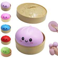 Glitter Dumpling Squishy - Random Glitter Dumpling Box, 10 Colors Dumplings Squishy Toy, More Surprises (Random-4PCS) - 彩色 - 查看 17