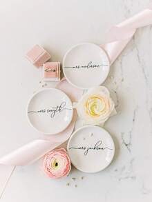 1pc Personalized Elegant Jewelry Tray, Jewelry & Perfume Display Stand, Ring Necklace Earring Storage Tray, Bridal Set, Bridesmaid Gift, Wedding Gift, Engagement Gift, Anniversary Gift, Valentine's Day Gift, Mother's Day Gift. Suitable For Storing Keys At Home, Living Room And Office. - Multicolor - View 6