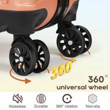 2-Piece Lightweight Carry-On Spinner Luggage Set, Rose Gold - Rose Golden - View 4