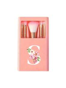 Portable Makeup Brush Set With Mirror, Soft And Fluffy, Pink Floral Letter Pattern, Boxed Makeup Brush Set, Multi-Functional Makeup Brush Set, Makeup Brush Box With Mirror, Mini Multi-Functional Makeup Pen, Foundation Brush, Eyeshadow Brush, Beginner Makeup Tools - Multicolor - View 24