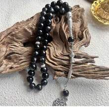 1串33颗10毫米中国结吊坠念珠，奢华时尚手链，适合斋月、开斋节、圣诞节礼物 - 彩色 - 查看 8