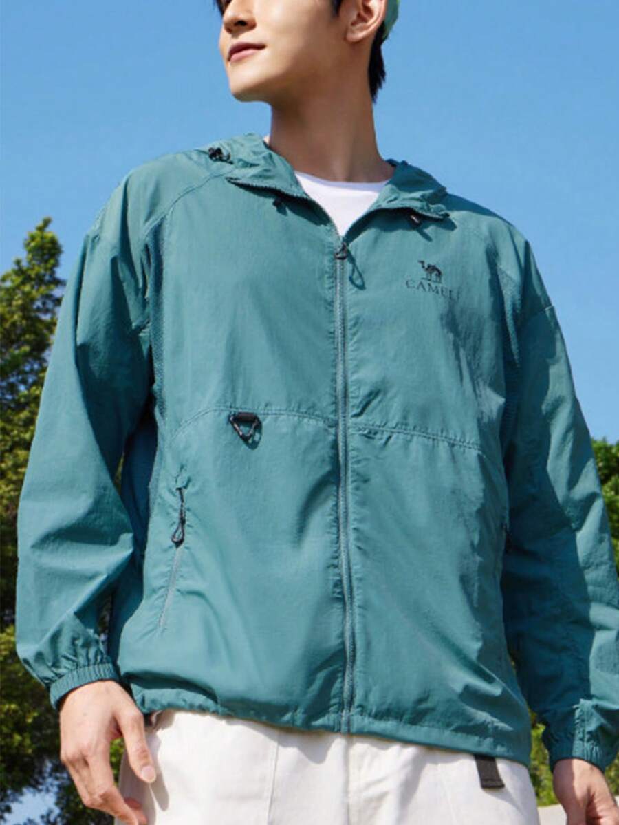 CAMEL CROWN Men's Outdoor Sports Lightweight Breathable UV Protection Jacket, Suitable For Fishing - Desert Grass Green - View 1