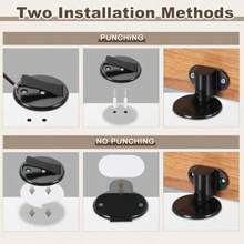 Uxcell Magnetic Door Stopper Silent Magnetic Floor Door Stop Adjustable Floor Door Catch With Adhesive Tape And Screws Shock Absorbing For Bedroom Office Bathroom Bronze - Bronze - View 6