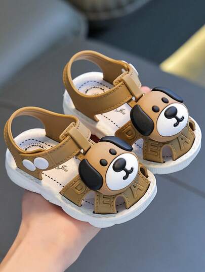Sandalias infantiles de dibujos animados y lindas, nuevas sandalias de verano para niños y niñas pequeños para interiores y exteriores con suela antideslizante, zapatos blandos para primeros pasos de bebé