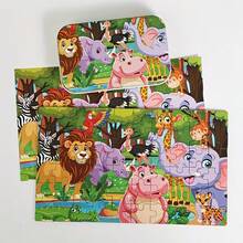 60pcs/Box Animal Puzzle - With Metal Box, Educational Cognitive Puzzle, Colorful Farm Animals, Durable Paperboard Material, Suitable For Boys & Girls, Enhances Cognition & Creativity, Interesting Illustrations, Children Puzzle Toy - Multicolor - View 17