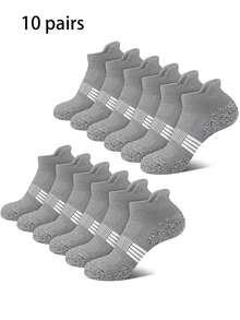 5/6/10/15 Đôi tất nam thời trang cao cấp cổ thấp, chất liệu lưới thoáng khí, tất mắt cá chân đa năng thoải mái dành cho nam giới. - Nhiều màu - Xem 20