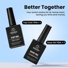 Beetles 2Pcs 15ML No Wipe Gel Top Coat And Base Coat Set For Gel Nail Polish - 2pcs 15ml - View 5