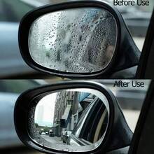 1 Set de 2/4 piezas de película protectora impermeable para espejos retrovisores, recubrimiento nano antivaho, película antilluvia de alta definición para ventanas laterales de automóvil - Película impermeable para coche - Ver 10