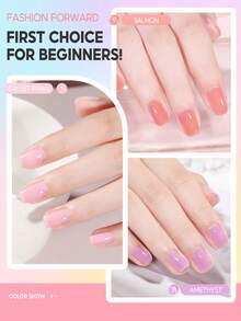 PEACECOLOR 20支装 10ml 果冻凝胶指甲油套装，可卸除 UV/LED 半永久透明指甲凝胶套装，美甲沙龙家用 DIY 套装 - 彩色 - 查看 5