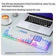 Acer Wired Keyboard OKB950 Soft-Tune Keys Water Drop-Shaped Keycaps Breathing Light Effect Slim And Ultra-Thin Body USB Plug-And-Play Ergonomic Design Full System Compatibility - White Blue Purple - View 3