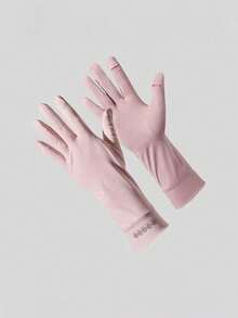 Women's UV Protection Sunscreen Gloves, Cloud-Like Smooth Silk Fabric - Cool Touch Feeling, Ultra-Thin Lightweight Breathable, Summer Outdoor Cycling Sun Protection Gloves, Practical And Useful Gift - Multicolor - View 12