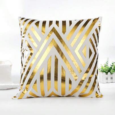 1pc Bohemian Foil Printing Decorative Pillow Cover, Room Decor - Bedroom Decor - Holiday Decor - Party Decor - (Pillow Insert Not Included) - (Multiple Sizes) - (Single-Sided Pattern)