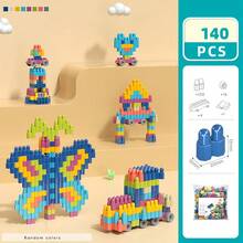 140pcs DIY Second Generation Bullet Head Block Multi-Color Interlocking Building Blocks For Assembly And Construction Toys - Multicolor - View 7