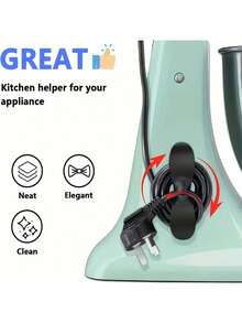 6PCS Kitchen Appliance Wire Winding Device, Air Fryer Coffee Machine Fixing Device Cable Management Clip - A - View 10