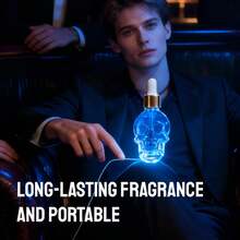 30ml Men's Skull Perfume Oil, Refreshing Natural Fragrance - Multi Scents - View 7