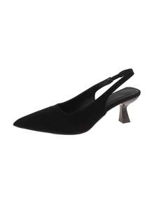 Vintage Elegant High Heel Sandals, Suitable For Various Outfits, Available In Black, Beige, Burgundy, Khaki - Black - View 5