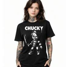 Camiseta Unissex terror Vintage StreetWear Qualidade Premium 100% algodão - Preto - Visão 2