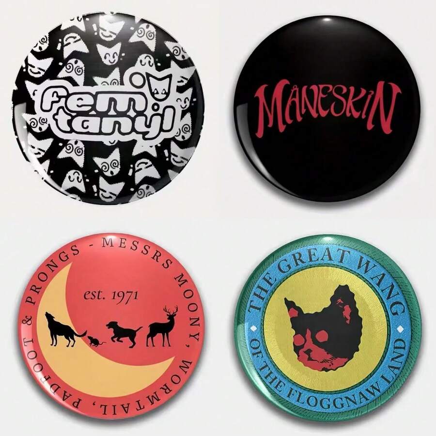 趣味图案胸针，女士翻领胸针，包包挂饰，时尚配饰，送给朋友、家人、老师和同学的趣味礼物 - 彩色 - 查看 1