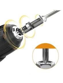 1pc Spring-Loaded Screw Holder Screwdriver Bit, Featuring A Spring-Loaded Clamp To Prevent Drops, Designed For Single-Handed Use - Multicolor - View 6