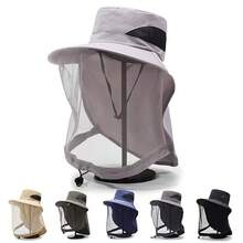 Outdoor UV Protection Anti-Mosquito Mesh Sun Hat, Foldable Breathable Neck Cover Fishing Hat, Unisex Cycling Hiking Wide Brim Sun Cap - Multicolor - View 5