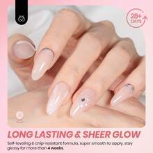 Beetles Gel Polish Whispers Of Love Jelly Gel Nail Polish Set - 6 Colors Milky White Nude Pink Neutral Sheer Translucent Soak Off UV Gel Nail Kit - Whipsers of Love - 查看 4