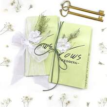 2pcs/Set Wedding Vow Cards, Elegant Minimalist DIY Bride & Groom Confession Notebook With 2pcs Writing Pens, Love Theme Wedding Announcement Party Supplies - Multicolor - View 20