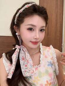 Bộ 1/3 chiếc băng đô cài tóc ruy băng hoa rộng mùa xuân hè, thiết kế vương miện cao với răng lược chống trượt, phụ kiện tóc đa năng, phong cách đồng quê cổ điển, ngọt ngào và dịu dàng, phù hợp cho các hoạt động hàng ngày, phụ kiện làm đẹp tối giản và thời trang dành cho nữ, trang trí nhà cửa và phòng ngủ. - Nhiều màu - Xem 8