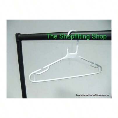 50 X WHITE Heavy Duty Plastic Skirt Trouser Coat Hanger Retail Quality NEW