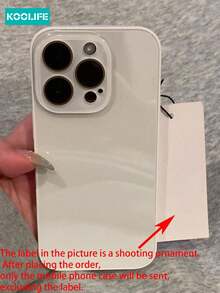 Luxury Solid Pink Glossy Glass Phone Case, Shock-Proof Frame, Lens Protection, Hard Back Cover For IPhone 17/17 Pro/17 Pro Max - White - View 5