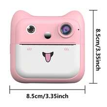 Kinder Sofortbildkamera, Digitalkamera mit 1080P Video Selfie, Sofortbildkamera, tragbare Reisekamera Spielzeug, kreative Spaß Reise Foto Spielzeug, leicht und kompakt, verwacklungsfrei 8X Zoom Videoaufnahme, Zeitraffer, Kamera für Jungen Mädchen Kinder, perfektes Weihnachts- & Geburtstagsgeschenk (1300mAh wiederaufladbare Batterie) - Verschiedenfarbig - Übersicht 4