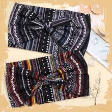 1件装女士发带，波西米亚风发带，宽头巾，围巾，发带，非洲条纹头巾，时尚发带，防滑发带，蝴蝶结发带，涤纶材质 - 彩色 - 查看 6