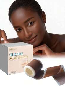 2 Rolls Silicone Scar Sheets, Suitable For All Skin Types, Size 0.39" X 59.06", Reusable Silicone Scar Sheets, Professional Use - View 1