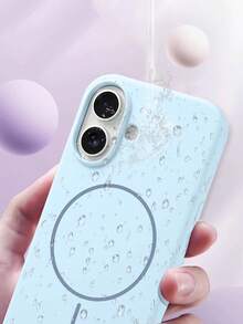 Liquid Silicone Magnetic Case Compatible With Apple 17 Pro Max/16/15/14/13/12/11 - Baby Blue - View 3