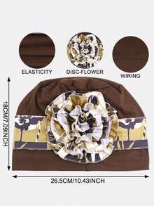 1pc Women's Side Bun Headscarf Cap, Chemo Cap, Maternity Cap, Hair Care Cap, Suitable For Daily Use - Multicolor - View 2